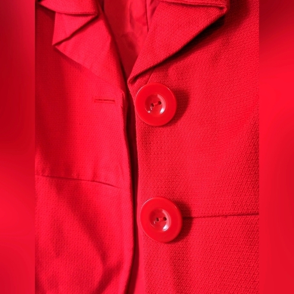 HALOGEN Cherry Red Y2K Blazer, Size S - Picture 2 of 9